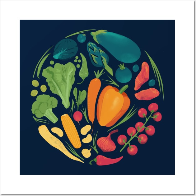 Round of vegetables Wall Art by Mimie20